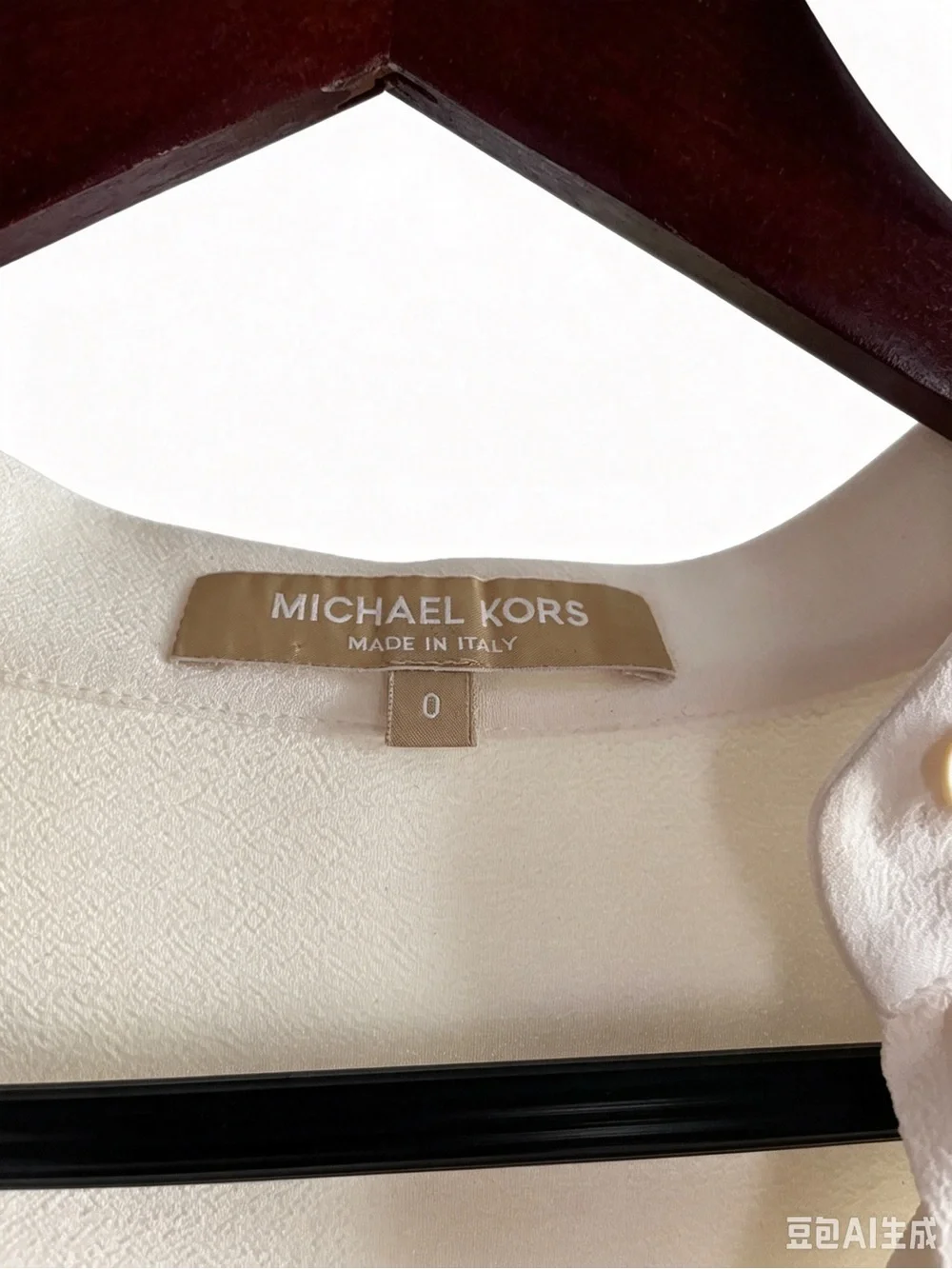 Michael Kors Women Ivory Button Down Shirt Made In Italy Size 0